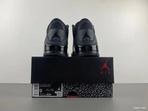 Rep Husky Air 3 Jordan Black Cat CT8532-001 0404